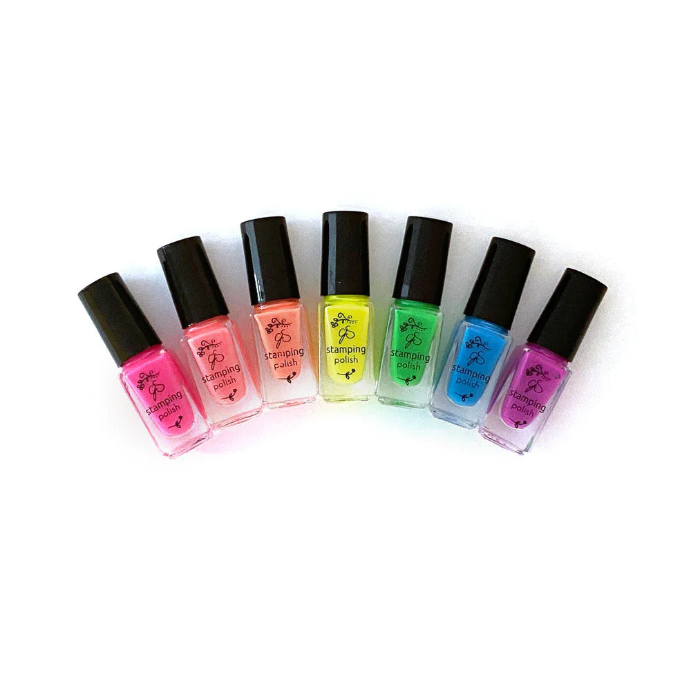 Neon stamping polish set