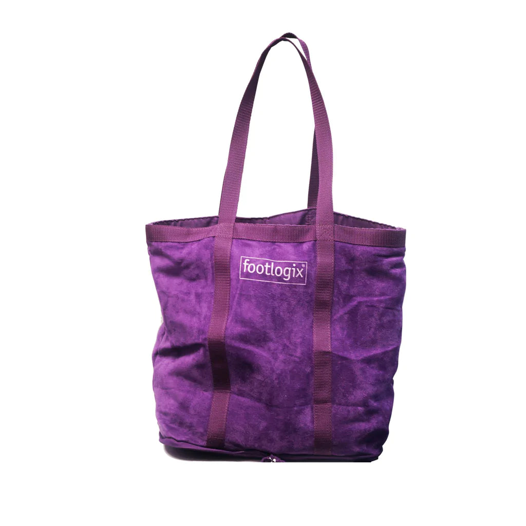 Purple suede bag